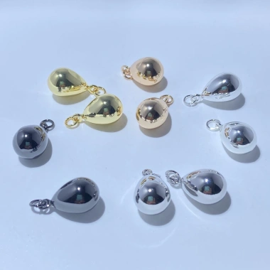 Mặt dây chuyền vòng đai rỗng vàng 14K giọt nước - sang trọng, giá ưu đãi 40.112 VND