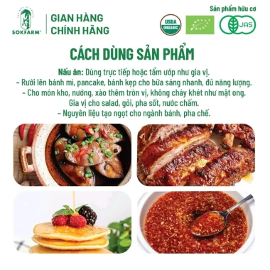 Mật Hoa Dừa Cô Đặc Sokfarm 250g Organic – Ngọt dịu, thơm hương dừa, chỉ 148k