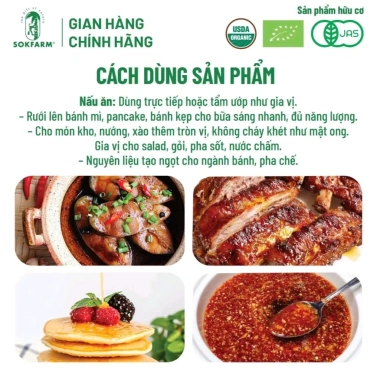 Mật Hoa Dừa Cô Đặc Sokfarm 685gr Organic – Đường thấp, bù khoáng điện giải, 148k 5