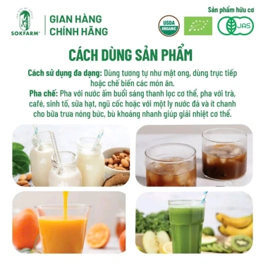 Mật Hoa Dừa Cô Đặc Sokfarm 685gr Organic – Đường thấp, bù khoáng điện giải, 148k 6