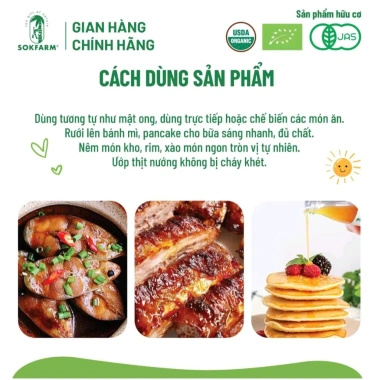 Mật hoa dừa Organic 100% 250gr cho bé - Sokfarm, vị ngọt dịu, hương dừa - 106.000 VND 7 Mật hoa dừa Organic 100% 250gr cho bé - Sokfarm, vị ngọt dịu, hương dừa - 106.000 VND 7