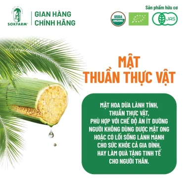 Mật Hoa Dừa Sokfarm Organic 100% 1.4L Hấp Thụ Chậm Bù Khoáng Điện Giải Ngọt Thanh 148.000 VND