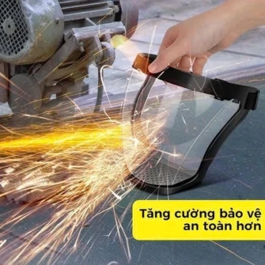 Mặt nạ bảo vệ công việc kính trong suốt, tấm chắn che bụi, phòng độc - Giá 49.000đ 6