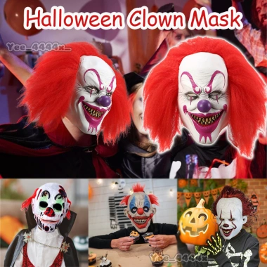 Mặt nạ Full Face Chú Hề Đỏ Rùng Rợn - Halloween Kinh Dị, Cosplay Giá 230k