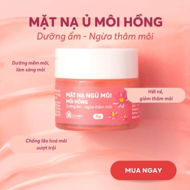 Mặt Nạ Ngủ Môi Hồng Dưỡng Ẩm Giảm Thâm Căng Bóng Mềm Mịn 8g - Chống Nứt Nẻ, Giá 145k