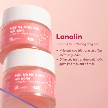 Mặt Nạ Ngủ Môi Hồng Dưỡng Ẩm Giảm Thâm Căng Bóng Mềm Mịn 8g - Chống Nứt Nẻ, Giá 145k 3 Mặt Nạ Ngủ Môi Hồng Dưỡng Ẩm Giảm Thâm Căng Bóng Mềm Mịn 8g - Chống Nứt Nẻ, Giá 145k 3
