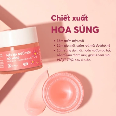Mặt Nạ Ngủ Môi Hồng Dưỡng Ẩm Giảm Thâm Căng Bóng Mềm Mịn 8g - Chống Nứt Nẻ, Giá 145k