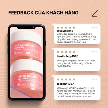 Mặt Nạ Ngủ Môi Hồng Dưỡng Ẩm Giảm Thâm Căng Bóng Mềm Mịn 8g - Chống Nứt Nẻ, Giá 145k