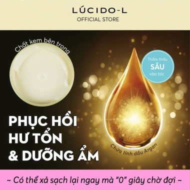 Mặt Nạ Phục Hồi Hư Tổn Tóc LÚCIDO-L 220g - Dưỡng sâu, giảm rụng, giá ưu đãi 243.491 VND