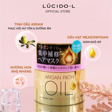Mặt Nạ Phục Hồi Hư Tổn Tóc LÚCIDO-L 220g - Dưỡng sâu, giảm rụng, giá ưu đãi 243.491 VND