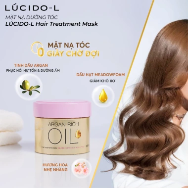 Mặt Nạ Phục Hồi Hư Tổn Tóc LÚCIDO-L 220g - Dưỡng sâu, giảm rụng, giá ưu đãi 243.491 VND
