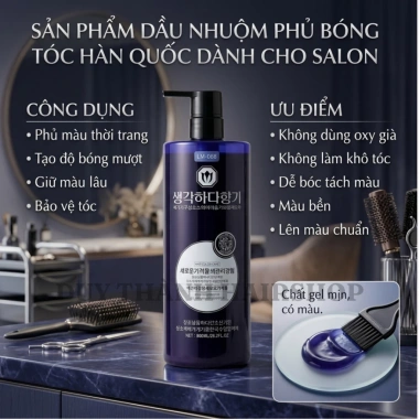 Màu Nhuộm Phủ Tóc Hàn Quốc 800ml – Không Pha Oxi, Mịn Bền, Mùi Thơm Dễ Chịu – 235k