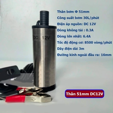 Máy bơm chìm đa năng 12V 24V 220V, bơm dầu và nước mini, công suất cao, giá chỉ 120.000₫ 10 Máy bơm chìm đa năng 12V 24V 220V, bơm dầu và nước mini, công suất cao, giá chỉ 120.000₫ 10