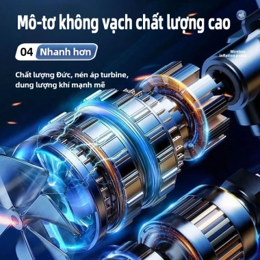 Máy Bơm Lốp Ô Tô Xe Máy EXYT Mini Cầm Tay: Bơm Nhanh Tự Ngắt, Đèn LED, Chính Hãng, Giao Nhanh, Giá 145.500đ 6
