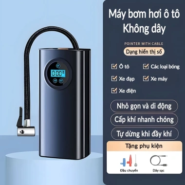 Máy Bơm Lốp Ô Tô Xe Máy EXYT Mini Cầm Tay: Bơm Nhanh Tự Ngắt, Đèn LED, Chính Hãng, Giao Nhanh, Giá 145.500đ 10