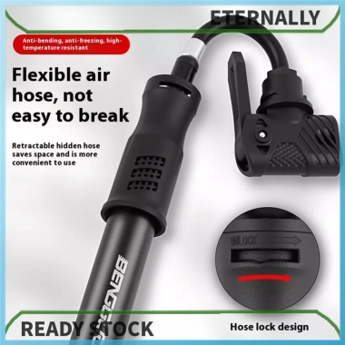 Máy bơm xe đạp di động 120PSI áp lực cao, đa năng dùng ngoài trời và bóng - Giá ưu đãi 258.500đ 5