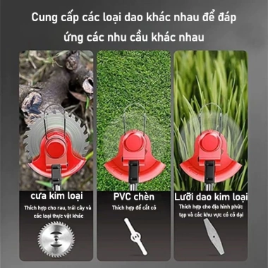 Máy cắt cỏ cầm tay Pin 988VF Lithium công suất lớn, động cơ hiệu suất cao, bảo hành 1 năm – Giá 485.000₫ 6