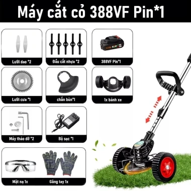 Máy cắt cỏ cầm tay Pin 988VF Lithium công suất lớn, động cơ hiệu suất cao, bảo hành 1 năm – Giá 485.000₫ 10