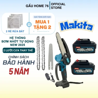 Máy Cưa Xích PIN Cầm Tay MAKITA 199V 2 PIN Lõi Đồng – Mạnh Mẽ, Bền Bỉ, Giá 349.000₫