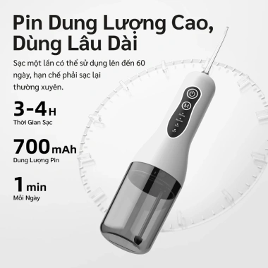 Máy đánh bóng nước không dây GOKOCO làm sạch răng 4 chế độ, sạc lại, chống nước IPX7 – chỉ 339.000₫ 5 Máy đánh bóng nước không dây GOKOCO làm sạch răng 4 chế độ, sạc lại, chống nước IPX7 – chỉ 339.000₫ 5