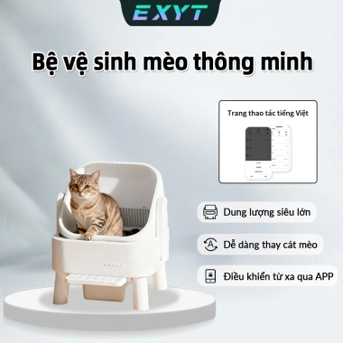 Máy Dọn Phân Mèo Tự Động LKS – App Điều Khiển, Cảm Biến Chống Kẹt, Tự Làm Sạch, Thiết Kế Mở - Giá 3,650,000₫