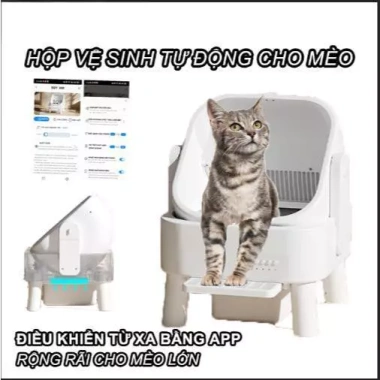 Máy Dọn Phân Mèo Tự Động LKS – App Điều Khiển, Cảm Biến Chống Kẹt, Tự Làm Sạch, Thiết Kế Mở - Giá 3,650,000₫