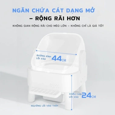 Máy Dọn Phân Mèo Tự Động LKS – App Điều Khiển, Cảm Biến Chống Kẹt, Tự Làm Sạch, Thiết Kế Mở - Giá 3,650,000₫