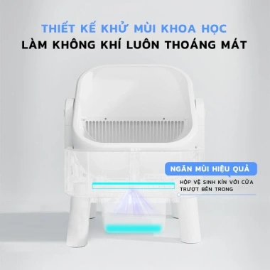 Máy Dọn Phân Mèo Tự Động LKS – App Điều Khiển, Cảm Biến Chống Kẹt, Tự Làm Sạch, Thiết Kế Mở - Giá 3,650,000₫