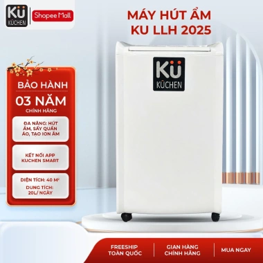 Máy hút ẩm Kuchen LLH 2.025 25L - Phòng 80m2, Bảo hành 36 tháng, Giá 2.25 triệu