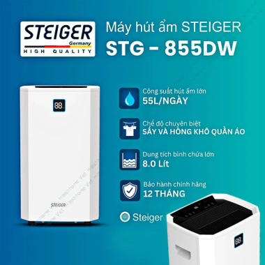 Máy Hút Ẩm Lọc Không Khí Steiger 60L Hàng Đức Chính Hãng BH 12 Tháng 5.75 Triệu