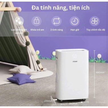 Máy hút ẩm Steiger STG-820DW 20L nhập Đức, BH 24 tháng, giảm giá 2,2 triệu