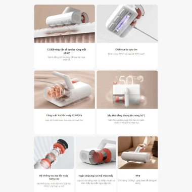 Máy Hút Bụi Giường Nệm Xiaomi EU 12.000Pa - Diệt Mạt Đen, 12 Tháng Bảo Hành 3