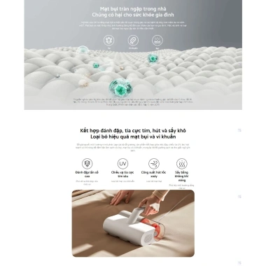 Máy Hút Bụi Giường Nệm Xiaomi EU 12.000Pa - Diệt Mạt Đen, 12 Tháng Bảo Hành 4