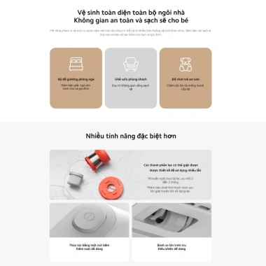 Máy Hút Bụi Giường Nệm Xiaomi EU 12.000Pa - Diệt Mạt Đen, 12 Tháng Bảo Hành 8