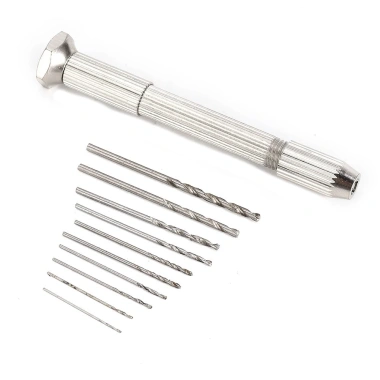 Máy khoan cầm tay mini DIY, Chuck không chìa khóa, 10 mũi HSS – Giá chỉ 27.500đ