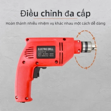 Máy khoan cầm tay MONQIQI 620W đầu 10mm - Nhỏ gọn, khoan gỗ sắt tôn, giá ưu đãi 108.000 VND