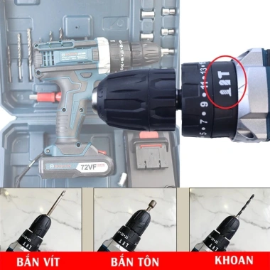 Máy khoan không dây MONQIQI - Pin cao cấp, ba chức năng vặn vít & khoan tường, giảm giá tới 19% chỉ 243.040₫