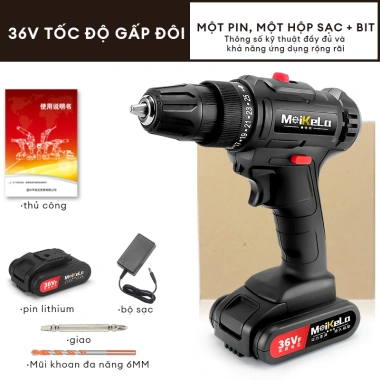 Máy khoan pin không chổi than đa năng 36V - Giá chỉ 98.000đ, giảm 28% 5