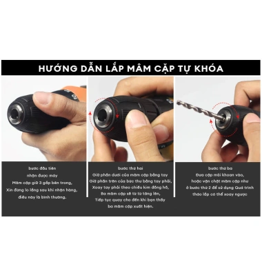 Máy khoan pin không chổi than đa năng 36V - Giá chỉ 98.000đ, giảm 28% 6