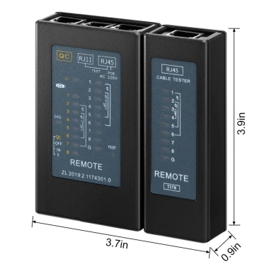 Máy kiểm tra cáp mạng sạc lại Zoerax RJ45, RJ11, RJ12 - Công cụ Ethernet LAN 4