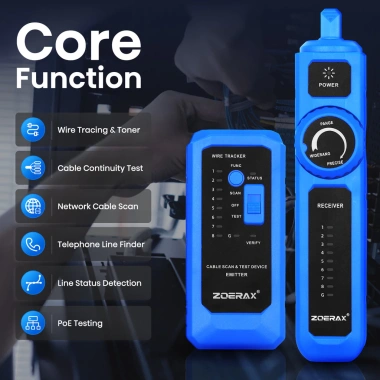 Máy kiểm tra cáp RJ45 RJ11 PoE Ethernet LAN Tester - Giá chỉ 538.999₫ 4