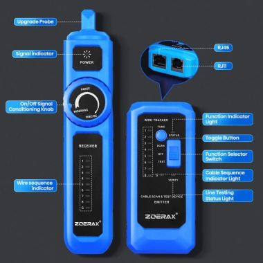 Máy kiểm tra cáp RJ45 RJ11 PoE Ethernet LAN Tester - Giá chỉ 538.999₫ 6