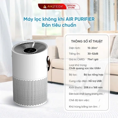 Máy lọc không khí AKITECH 15m2 UVA UVC HEPA 4 lớp giá rẻ chỉ 795k 11 Máy lọc không khí AKITECH 15m2 UVA UVC HEPA 4 lớp giá rẻ chỉ 795k 11