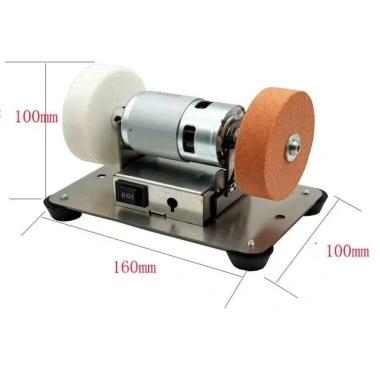 Máy mài dao kéo mini 2 đầu đa năng 220V 7 tốc độ 100W – Đá mài trắng và cà phê, giá chỉ 270k