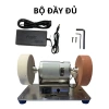 Máy mài dao kéo mini 2 đầu đa năng 220V 7 tốc độ 100W – Đá mài trắng và cà phê, giá chỉ 270k 5