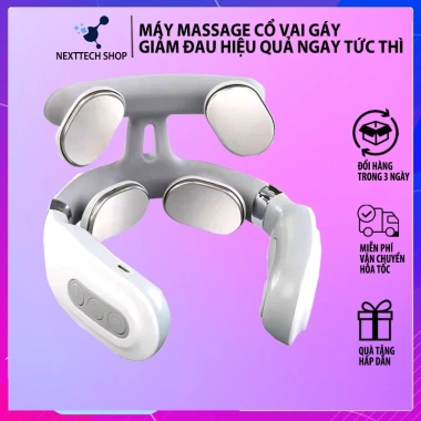 Máy massage cổ vai gáy công nghệ mát xa bằng xung điện giảm đau cổ vai gáy loại mới