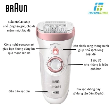 Máy Nhổ Lông Braun 9-9.720 - Tẩy Lông Vùng Kín, Bikini, Body, Made in Germany, BH 12 Tháng, Giá Ưu Đãi 927.000₫ 8