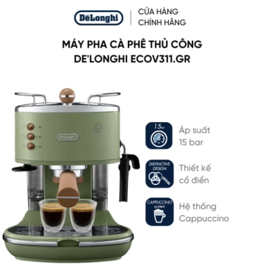 Máy Pha Cà Phê Delonghi ECOV311 15 Bar 1.4L - Espresso Cappuccino, Bảo Hành 12 Tháng 2