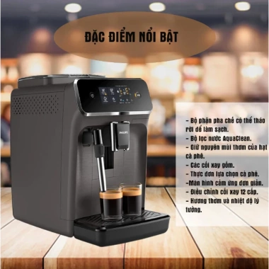 Máy Pha Cà Phê Tự Động Phillips EP2.224/10 15 Bar Espresso Cappuccino Made in Romania - 5.39 triệu 2