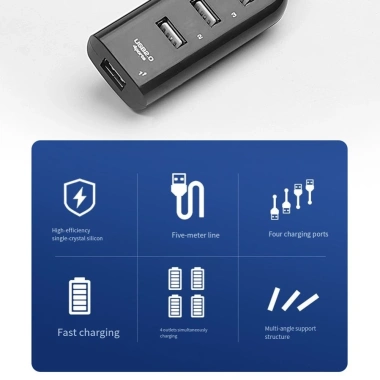 Máy phát điện năng lượng mặt trời ngoài trời 4 cổng USB, cáp 5m - Giá ưu đãi 535.480₫ 8